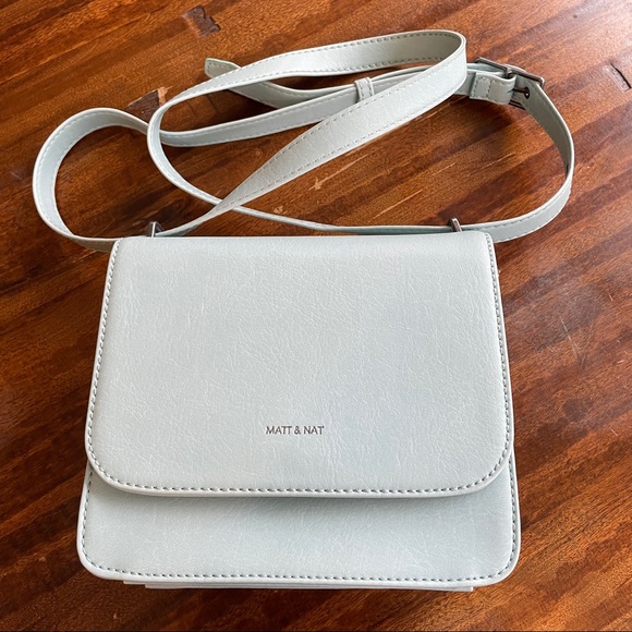 Matt & Nat Handbags - Matt & Nat Scarlett Vintage Vegan crossbody handbag in light blue